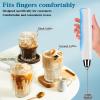 BSRGMS Milk Frother Handheld for Coffee, Electric Whisk 3 Speed Adjustable, Drink Mixer with Stainless 3 Whisks, Rechargeable Hand Frother Wand, Foam Maker for Latte Cappuccino Hot Chocolate Egg White view 4