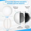 20 Pcs Shower Curtain WeightsSilicone Wrapped Heavy Duty shower curtain magnetsCurtain Weights Heavy OutdoorPrevent Curtain Liner from Blowing Around, Work for Drapery, Flag, Tablecloth(10 Pairs) view 2