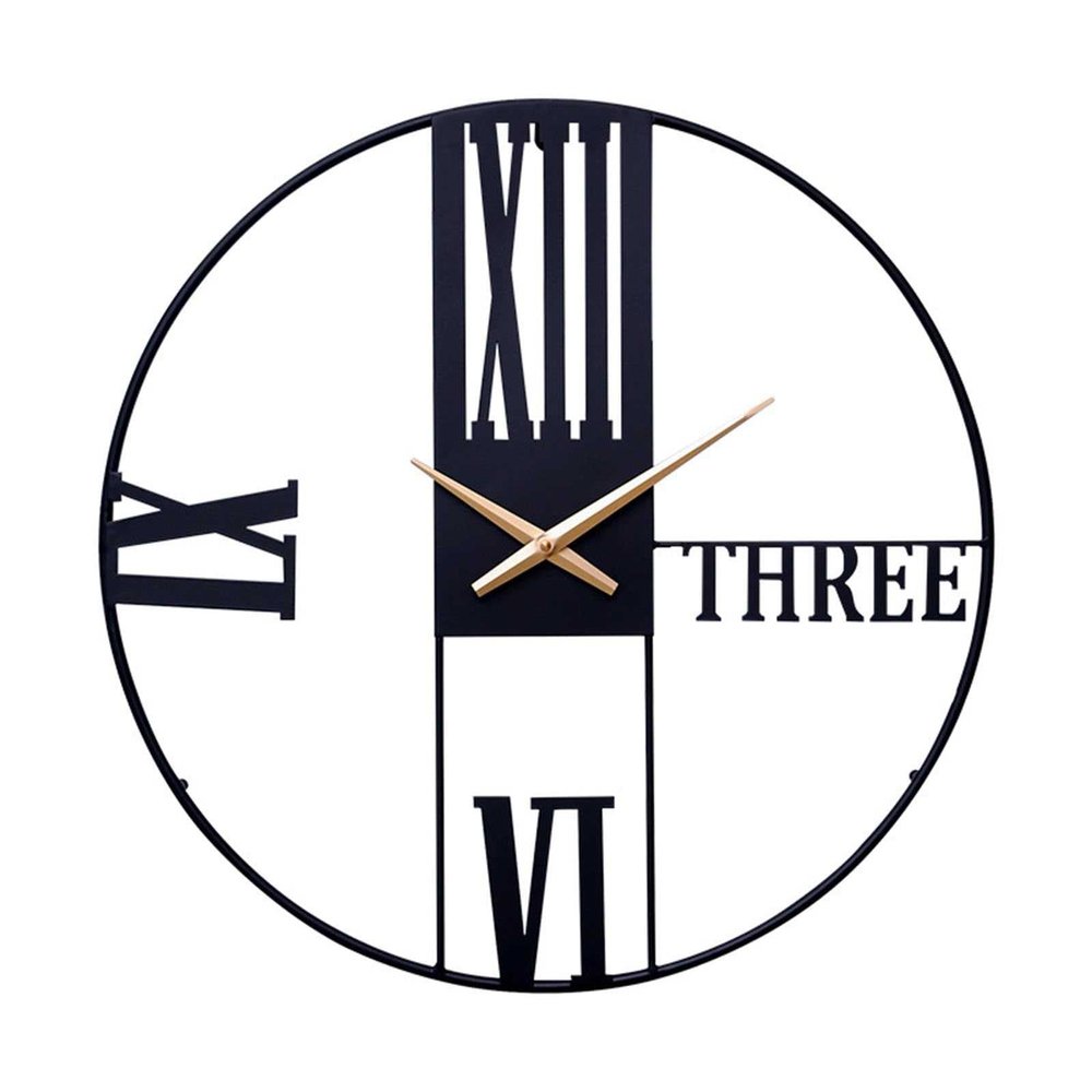 KMHHAG Wall Clock Nordic Creative Fashion Personality Iron Art Silent Quartz Watch Livingroom Bedroom Kitchen Home Decor
