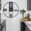KMHHAG Wall Clock Nordic Creative Fashion Personality Iron Art Silent Quartz Watch Livingroom Bedroom Kitchen Home Decor view 2
