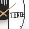 KMHHAG Wall Clock Nordic Creative Fashion Personality Iron Art Silent Quartz Watch Livingroom Bedroom Kitchen Home Decor view 4