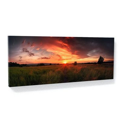 Sense Canvas Cloud Beautiful Rural Colors 57 Canvas Art - Home Decor Wall Art Print Poster Painting Large 40x16 / 1.5"