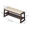 2-Tier Bamboo Shoe Bench, Shoe Rack Storage Organizer, Ideal for Hallway, Bathroom, Living Room and Corridor view 2