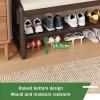 2-Tier Bamboo Shoe Bench, Shoe Rack Storage Organizer, Ideal for Hallway, Bathroom, Living Room and Corridor view 4
