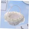 PRETYZOOM 1pc Delicate Basket for Weddings Imitation Woven Design for Flower Girls to Scatter Petals Keepsake for Special Occasions and Celebrations view 3