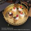 MINGZHE European Style Fruit Plate Light Luxury Retro Style Elegant Decorative Golden Metal Serving Tray Kitchen Bar Dining Centerpiece Top Decoration Food Display Jewelry Plate view 3