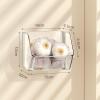MINGZHE Wall Mounted Garlic Garbage Box Clear Ginger Onion Storage Hanging Baskets Small Hanging Storage Rack Wall Mounted Produce Basket for Snack, Fruit and Vegetable Storage view 3