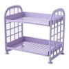 Desktop Storage Rack - Cosmetic Stationery Storage Holder - 2Tier Multifunctional Plastic Foldable Strong Load Bearing Desk Shelf Organizer - for Cosmetics Bathroom Kitchen view 1