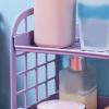 Desktop Storage Rack - Cosmetic Stationery Storage Holder - 2Tier Multifunctional Plastic Foldable Strong Load Bearing Desk Shelf Organizer - for Cosmetics Bathroom Kitchen view 4