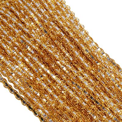 Queenbox 110.2x110.2in Bling Tassel Beads Curtain, Polyester Hanging Fringe Room Divider for Wedding Party Home Doorway Window, Gold