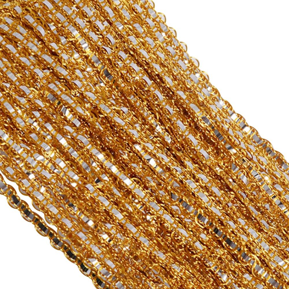 Queenbox 110.2x110.2in Bling Tassel Beads Curtain, Polyester Hanging Fringe Room Divider for Wedding Party Home Doorway Window, Gold