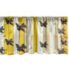 Ambesonne Butterfly Window Valance Pack of 2, Summer Tone Lines Wingy Animals with Faded Effect Print Country Vibe, Rod Pocket Curtain Valances Kitchen Bedroom, 54" X 12",Yellow Reseda Green Beige view 1