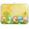 Spring Easter Eggs Butterflies Dish Drying Mat 18x24 Absorbent Yellow Dishes Pad Dish Drainer Mat Protector for Kitchen Fast Dry view 1