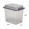 Curver Set of 2 Medium Latch PRO 29QT Heavy Duty, Water Resistant Plastic Organization and Storage Box with Extra Capacity Latching Lid, Transparent Grey view 2