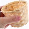 DEARMAMY 12pcs Woven Wood Storage Basket Rattan Baskets for Storage Lid Rustic Home Organizer view 3