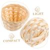 DEARMAMY 12pcs Woven Wood Storage Basket Rattan Baskets for Storage Lid Rustic Home Organizer view 4