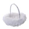 KOMBIUDA Floral Bride Basket Set 2 Pack Flower Girl Baskets for Wedding for Bridal Procession Size for Flowers Rose Petals view 1