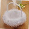 KOMBIUDA Floral Bride Basket Set 2 Pack Flower Girl Baskets for Wedding for Bridal Procession Size for Flowers Rose Petals view 2