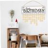 Wooden Birthday Calendar Reminder Family Board with Black Wood Xmas view 2