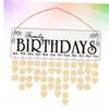 Wooden Birthday Calendar Reminder Family Board with Black Wood Xmas view 4