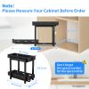 BOIVSHI Pull Out Spice Rack Organizer, 2-Tier Vertical Spice Rack, Height Adjustable for Kitchen Cabinet (5.3''Wx10.8''Dx9.2''H, Metal Black) view 2