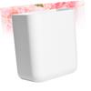 PRETYZOOM Toothbrush Holder Organizer Wall-Mounted Simple Style Bathroom Storage Rack for Toothpaste and Toothbrushes Lightweight Easy to Install Space-Saving Design White view 2