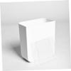PRETYZOOM Toothbrush Holder Organizer Wall-Mounted Simple Style Bathroom Storage Rack for Toothpaste and Toothbrushes Lightweight Easy to Install Space-Saving Design White view 4