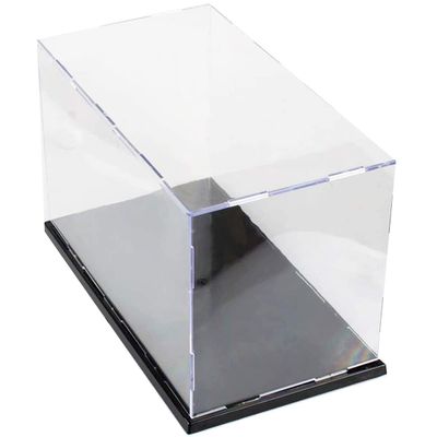Purzen Fully Assembled Acrylic Display Clear Square Acrylic Box Cube Small Acrylic Storage Containers, Box for Collectibles Action Figures,20cmx12cmx15cm