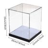 Purzen Fully Assembled Acrylic Display Clear Square Acrylic Box Cube Small Acrylic Storage Containers, Box for Collectibles Action Figures,20cmx12cmx15cm view 2