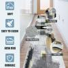 Weidear Modern Area Rug Carpet Runner,Soft Hallway Runner Rug,Backed TPR Non-Slip Entryway Washable Mat,Custom Size Rug for Living Room/Bedroom/Aisle/Bathroom/Kitchen/Laundry -Graffiti Gray,3X81FT view 2