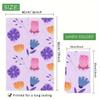 Bohemian Style Hand Towel Set of 2 Purple Floral Bath Towels Soft Summer Flower Fingertip Face Towel for Bathroom Kitchen Hotel Spa Decor Gift 24 x 16 Inches view 2