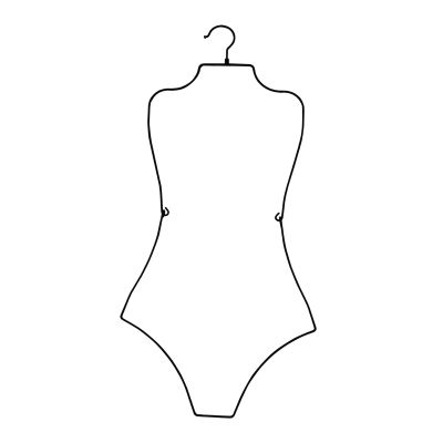 Gazechimp Swimsuit Hanger Lingerie Hanger Storage and Display Bathing Suit Hanger Body Shape Display Rack Bikini Hanger Boutique Kids, Black, 83cm