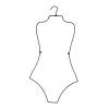 Gazechimp Swimsuit Hanger Lingerie Hanger Storage and Display Bathing Suit Hanger Body Shape Display Rack Bikini Hanger Boutique Kids, Black, 83cm view 1