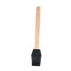 PRETYZOOM Food Grade Silicone Basting Brush Heat Resistant Barbecue Utensil with Removable Long Wooden Handle for Baking Cooking and Grilling Black view 1