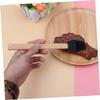 PRETYZOOM Food Grade Silicone Basting Brush Heat Resistant Barbecue Utensil with Removable Long Wooden Handle for Baking Cooking and Grilling Black view 3