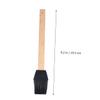 PRETYZOOM Food Grade Silicone Basting Brush Heat Resistant Barbecue Utensil with Removable Long Wooden Handle for Baking Cooking and Grilling Black view 4