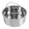 Fockety Stainless Steel Steamer Basket, Rice Cooker Insert Basket Rice Cooker Warmer Steam Basket with Handle, Removal Vegetable Steamer Basket Insert Steaming Rack for Food view 1