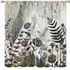 Abstract Floral Curtains,Retro Medieval Flower Print Window Treatments for Bedroom Living Room Kitchen Home Dcor Rustic Farmhouse Drapes 2 Panels Set,Total Size 55 x 63 Inch view 1