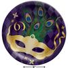 Amscan Luxurious Multicolor Round Paper Mardi Gras Masquerade Plates - 9" (Pack of 8) - Durable & Vibrant Plates - Perfect for Mardi Gras Festivities view 2