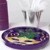 Amscan Luxurious Multicolor Round Paper Mardi Gras Masquerade Plates - 9" (Pack of 8) - Durable & Vibrant Plates - Perfect for Mardi Gras Festivities view 3