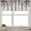 Ambesonne Lavenders Window Valance Pack of 2, Modern Vertical Stripes Back with Romance Farmhouse Floral and Leaves, Rod Pocket Curtain Valances Kitchen Bedroom, 42" X 18",Camel Lavender Beige view 1