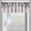 Ambesonne Lavenders Window Valance Pack of 2, Modern Vertical Stripes Back with Romance Farmhouse Floral and Leaves, Rod Pocket Curtain Valances Kitchen Bedroom, 42" X 18",Camel Lavender Beige view 2