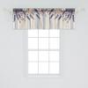 Ambesonne Lavenders Window Valance Pack of 2, Modern Vertical Stripes Back with Romance Farmhouse Floral and Leaves, Rod Pocket Curtain Valances Kitchen Bedroom, 42" X 18",Camel Lavender Beige view 3