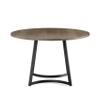 Amisco Joelle 48" Round Dining Table - Beige Wood/Black Metal view 4