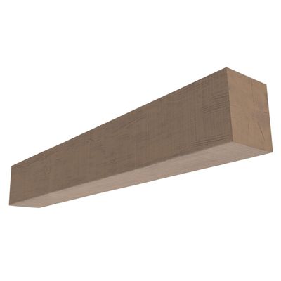 Ekena Millwork 10"H x 8"D x 60"W Rustic Sawn Heritage Timber Faux Wood Fireplace Mantel, Sandstone
