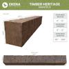 Ekena Millwork 10"H x 8"D x 60"W Rustic Sawn Heritage Timber Faux Wood Fireplace Mantel, Sandstone view 2