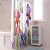 Easter Shower Curtain Iris Flower Butterfly Shower Curtains for Bathroom Decor Floral Leaves Branch Purple Bath Curtains Sets for Spring Easter Bathroom Decor Fabric Waterproof Extra Long 72" X 78" view 3