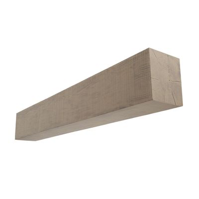 Ekena Millwork 10" H x 8" D x 66" W Rustic Sawn Heritage Timber Faux Wood Fireplace Mantel, Sandstone