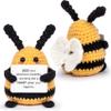 Maziky Funny Positive Bee Mini Crochet Bee with Positive Affirmations Cards for Inspirational Novelty Gifts and Party Decorations view 1