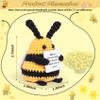 Maziky Funny Positive Bee Mini Crochet Bee with Positive Affirmations Cards for Inspirational Novelty Gifts and Party Decorations view 2